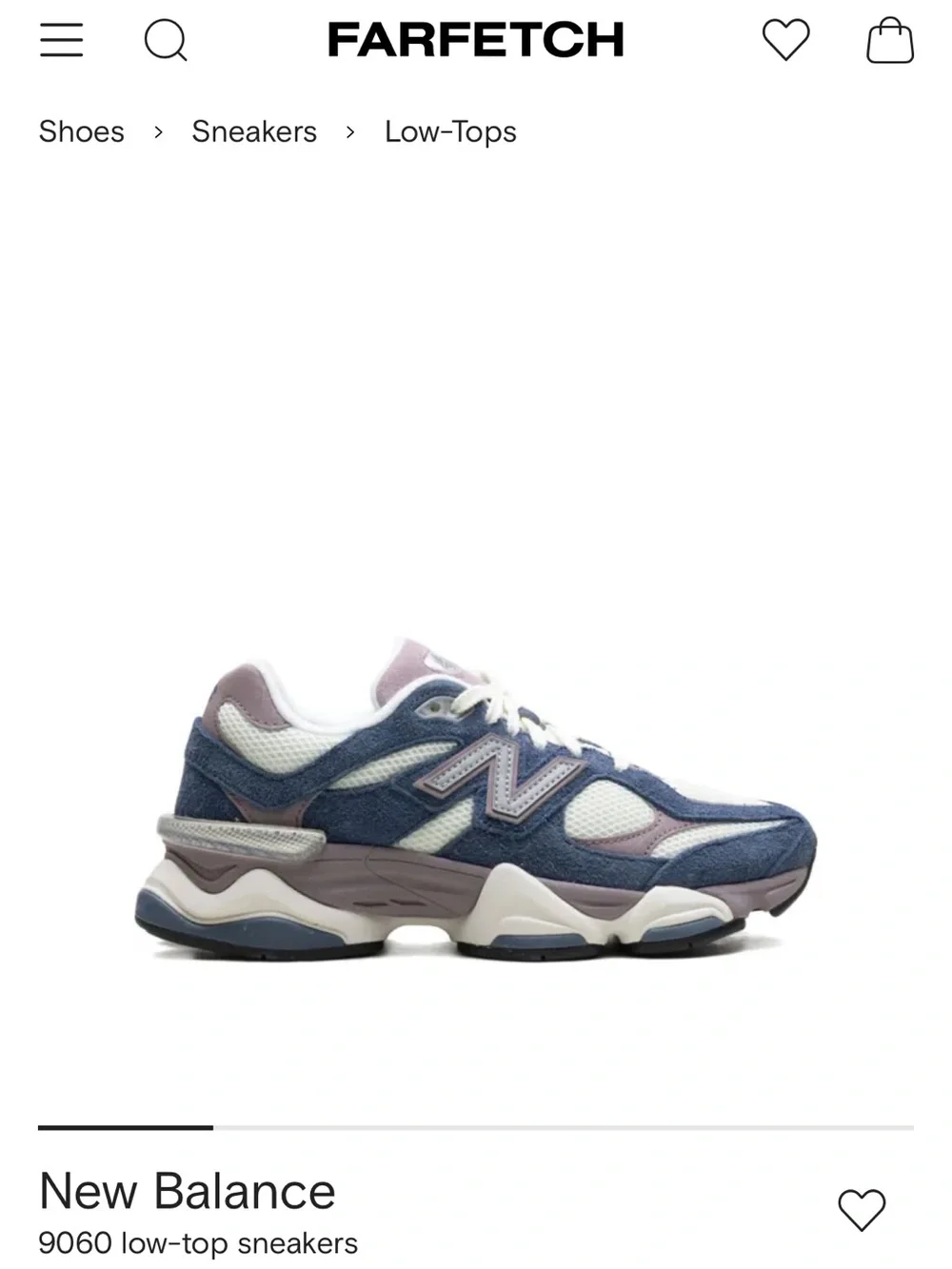 New Balance kid’s Low-Top Sneakers in Navy, Lavender and White
